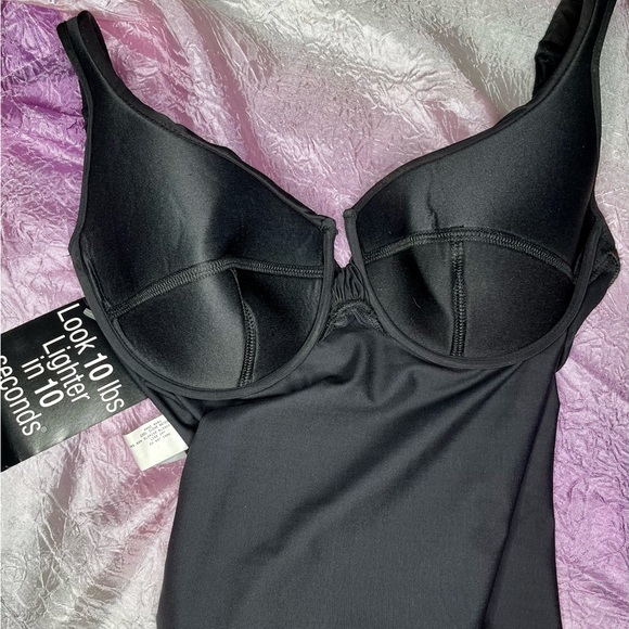 NWT MIRACLESUIT 14 BLACK OCEANERS UNDERWIRE BRA TOP LOOK 10 POUNDS LIGHTER - Picture 8 of 13
